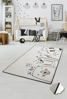 Produktbild von Conceptum Hypnose, Be- Be Happy CHL, Bunt, Teppich, 140 x 190 cm, 100% Samtstoff