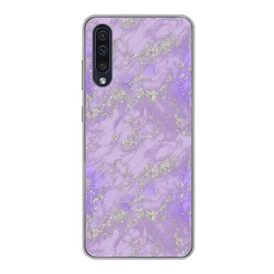 Produktbild von MuchoWow® Handyhülle Schutzhülle Hülle für Samsung Galaxy A30s Marmor - Lila - Muster Silikon Softcase Handy Hülle - Karteninhaber