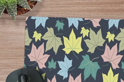 Produktbild von MuchoWow® Schreibtischunterlage Muster - Herbst - Blätter 80x40 cm - XXL Mauspad - Gaming Mauspad