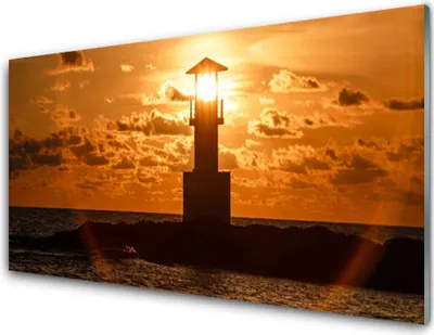 Produktbild von Acrylglasbilder 100x50 Wandbild Druck Leuchtturm Architektur