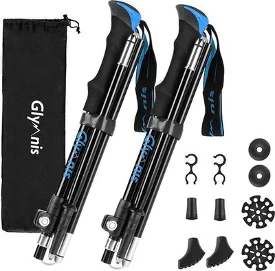 Produktbild von Famanu Nordic Walking Stöcke - Leichtgewichtig, Faltbar, Verstellbar