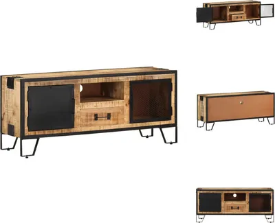 Produktbild von vidaXL TV-Schrank 110x31x46 cm Raues Mangoholz -  TV-Möbel