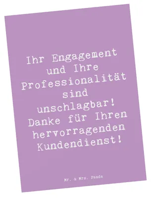 Produktbild von Mr. & Mrs. Panda Postkarte Spruch Kundendienstmitarbeiter Held - Lavendeltraum - Geschenk, Dankbarkeit, unsichtbare Helden, Ansichtskarten, Danke sagen, Professionalität