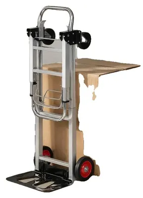 Imagen del producto de Carro de mano, diseño plegable 2 en 1, construcción ligera, color rojo