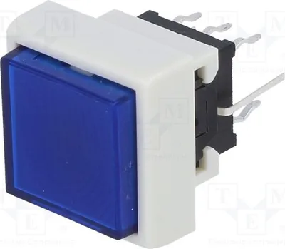 Produktbild von 1x  Schalter für Tastatur 0,1A/30VDC  blau LED blau PB6133FBL-4 Tac Pos: 2