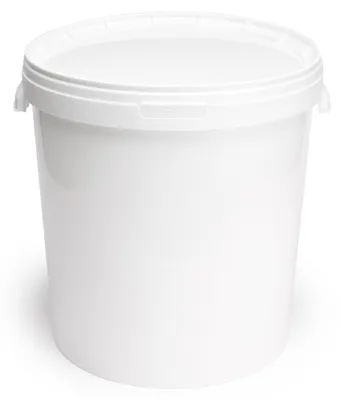 Image de Garronda Seau avec couvercle, 30 litres, 20 pièces, pour le stockage de produits alimentaires et chimiques Blanc GD-0071