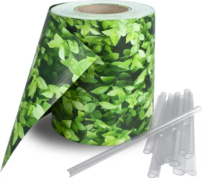 Produktbild von Sichtschutzstreifen inkl. 30 Befestigungsclips Zaunblende 35 m Rolle 19 cm PVC Zaunfolie Windschutz Doppelstabmatten , Länge:245m (7x 35m);Farbe:Buchsbaum
