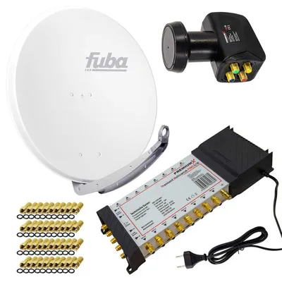 Produktbild von PremiumX SAT Anlage Fuba DAA 850 W Antenne 5/16 Multischalter LNB F-Stecker
