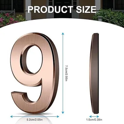 Produktbild von Famanu Hausnummer 7,5 cm - 3D Design, selbstklebend