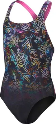 Image de Speedo Medalist maillot de bain fille noir rose Gr 128