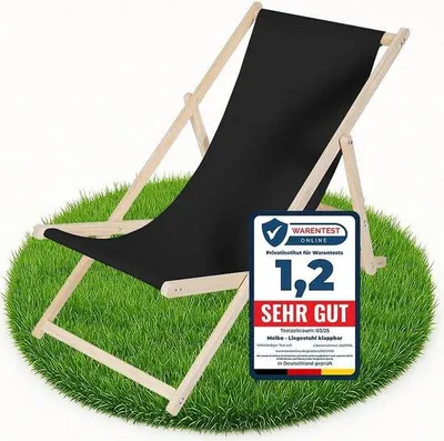 Produktbild von Famanu Liegestuhl aus Holz - Klappbar und Verstellbar
