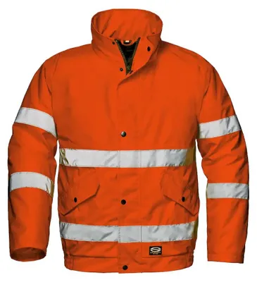 Immagine prodotto di Giacca di sicurezza Sir Safety Super Essential, idrorepellente, foderata, con cappuccio, XXL, ARANCIONE ALTA VISIBILITÀ
