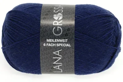 Produktbild von Lana Grossa - Meilenweit 6-fach 150g Unito 8962 dunkelblau