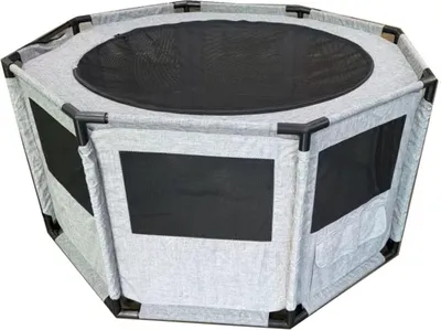 Produktbild von Bolt Edge XXL Puppy Playpen – Puppyren – Puppytent – Hunde- & Katzenlaufgitter – Mit Opbergtaschen & Wasserfester Basis – 120x120x64,5cm