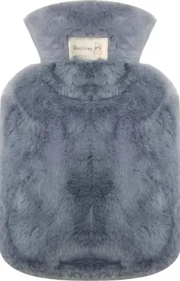 Produktbild von Wärmflasche mit Bezug, 1000ML Wärmflasche Klein, Wärmflasche Flauschig, Wärmeflaschen, Hot Water Bottle Bettflasche, Bequem, Sicherheit für Kinder, Babys, Erwachsene