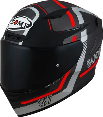 Zdjęcie produktu dla Suomy Track-1 Ninety Seven 2023 Helm, schwarz/rot, XL (61/62)