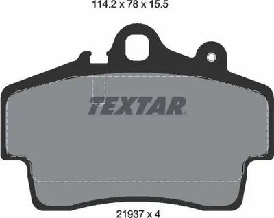Produktbild von TEXTAR Bremsbeläge Satz Vorne für PORSCHE BOXSTER (986) 2193702