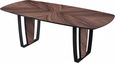 Zdjęcie produktu dla Stół do jadalni Stół do jadalni drewniany Stół brązowy metal Meble do jadalni