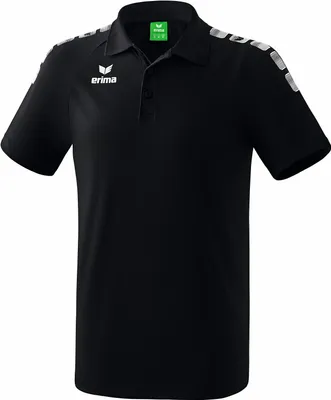 Produktbild von Erima Essential 5-C Polo Herren - Schwarz / Weiß