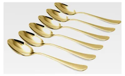 Produktbild von Besteckset, Edelstahl, Gold