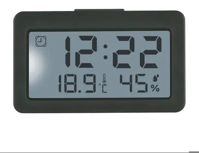 Zdjęcie produktu dla TFA-Dostmann 60.2045.10, Cyfrowy budzik, Prostokąt, Czarny, Wewnętrzna, Dorosły, -10 - 50 °C