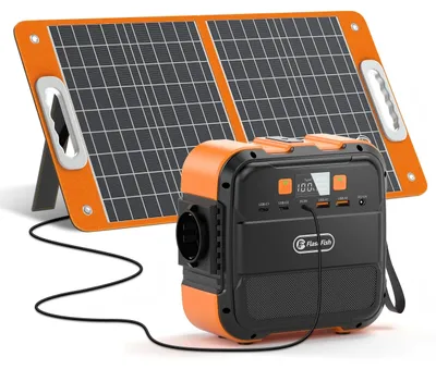 Immagine prodotto di Power bank portatile da 60W con pannello solare - Uscita AC da 120W - Capacità di 97,68 Wh - Batteria agli ioni di litio