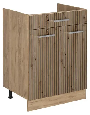 Zdjęcie produktu dla Szafki kuchenne Vicco R-Line Dąb artisan/Dąb goldkraft 60 cm z szufladą bez blatu roboczego, Model 61192