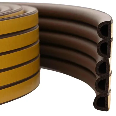 Zdjęcie produktu dla VidaXL Samoprzylepna uszczelka do okien, brązowa, 14 x 12 mm, 25 m