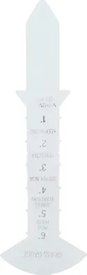 Image de Règle de mesure de la hauteur de l'herbe 30cm Texte clair et amusant Règle en fer robuste pour mesurer la hauteur de l'herbe dans le jardin, la cour et la pelouse