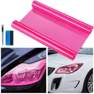Produktbild von Auto Tönungsfolie Scheinwerfer Rücklicht Nebelscheinwerfer Rosa 30,5 x 121,9 cm Vinyl Rauchfolie