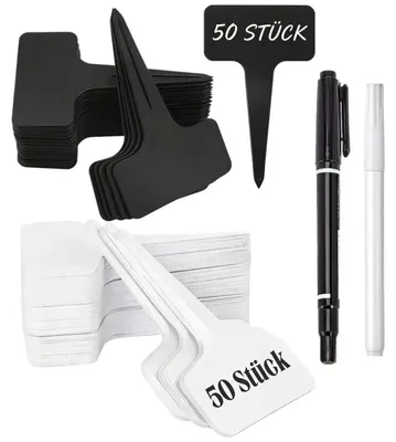 Image de Solidchoice - 100 étiquettes pour plantes, 10 x 6 cm - Étanches, avec 2 stylos