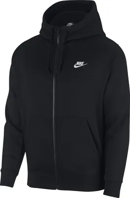 Produktbild von Nike M Nsw Club Hoodie Fz Bb Black/Black/White L