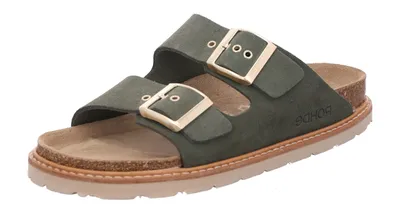 Produktbild von Rohde Damen Pantolette zwei Schnallen Kork Fußbett Messina 5510, Größe:41 EU, Farbe:Grün
