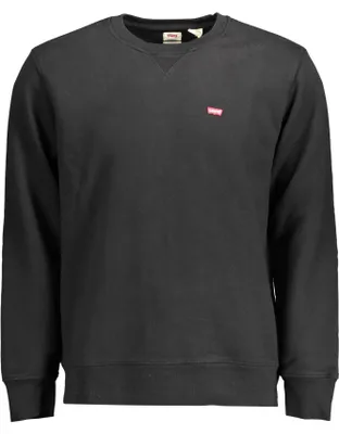 Produktbild von Stylisches Herren-Sweatshirt Schwarz - Langarm, Rundhals, Logo-Detail