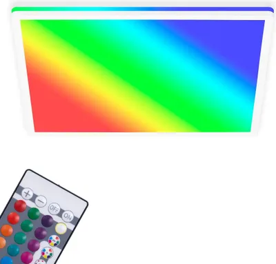 Produktbild von LED Panel Dimmbar Fernbedienung RGB Ultraflach 15W weiß Kunststoff Briloner