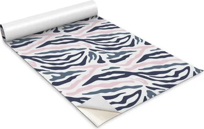 Immagine prodotto di Pellicola autoadesiva per mobili - pellicola decorativa - mobili da tavolo - tagliabile su misura - zebra colorata - 100 x 50 cm