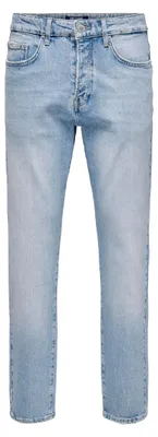 Produktbild von ONLY & SONS Regular Denim Pants mit Rissen 5-Pocket Jeans Bleached Washed Hose Größe: 33W / 32L