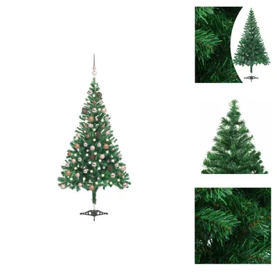 Productafbeelding van vidaXL Kunstkerstboom met verlichting, ballen, 180 cm, 564 takken - Kerstbomen