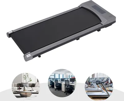Image de Tapis de course motorisé Appareil de fitness Tapis de course avec télécommande et écran LED pour la maison, le bureau, la salle de sport (Gris)