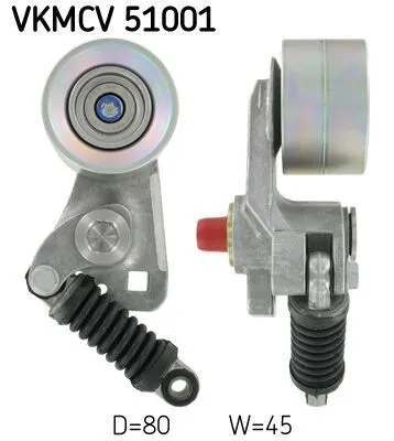 Produktbild von SKF VKMCV 51001 Spannrolle Keilrippenriemen passend für MERCEDES-BENZ ACTROS ACTROS MP2 / MP3