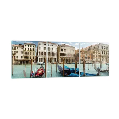 Produktbild von Bilder auf glas - Architektur venedig italien gondel - 150x50cm - Glasbilder - Wandbilder - Kunstdruck - Wanddekoration aus Glas - Glas Bilder - Wandbild auf Glas - GCA150x50-2705