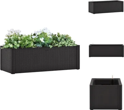 Produktbild von vidaXL Garten-Hochbeet Selbstbewässerungssystem Anthrazit 100x43x33 cm - Blumentöpfe & Pflanzgefäße