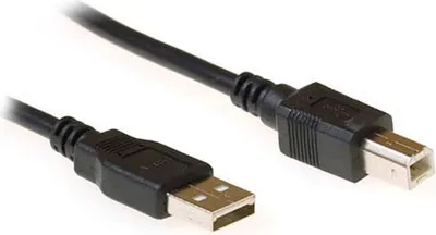 Image de Ewent EC2403, 3 m, USB A, USB B, USB 2.0, mâle/mâle, noir