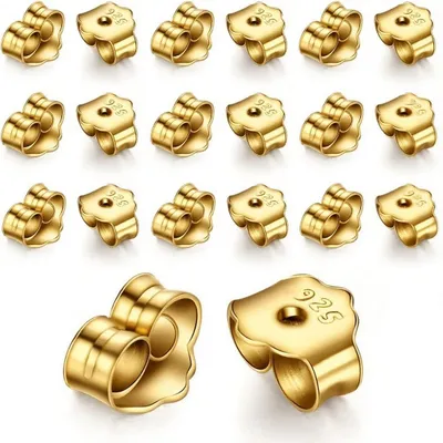 Imagen del producto de Cierres para pendientes, 60 unidades, color dorado, para joyería de oreja