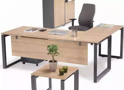 Zdjęcie produktu dla Exklusiver Eckschreibtisch Büromöbel Braun Ecktisch Arbeitszimmer