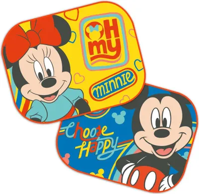 Produktbild von Disney Mickey Minnie Maus Kinder Sonnenschutz fürs Auto 2er Set 35x44 cm