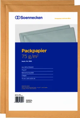 Immagine prodotto di Soennecken Packpapier 3560 75x100cm 75g Recyclingpapier 2 Bg./Pack.