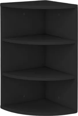 Produktbild von Coemo Eckregal Corner 60 aus Holz 3 Etagen Schwarz