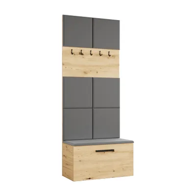 Produktbild von AX LIVING Garderoben Haken Rosanno I 80,6 cm Breite Eiche Artisan JS90