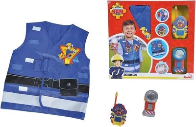 Produktbild von Kinderfeuerwehranzug mit Taschenlampe und Funkgerät